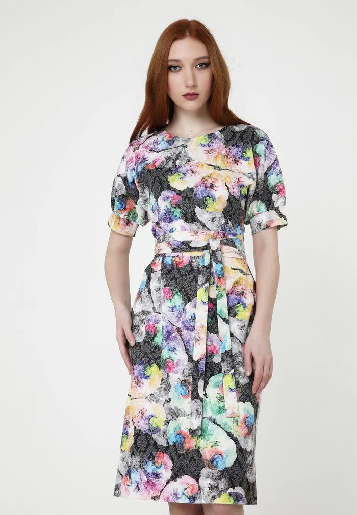 Madam-T ANKARA - Robe Fourreau - Anthrazit, Flieder 1 Madam-T ANKARA - Robe Fourreau - Anthrazit, Flieder