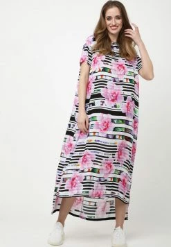 Madam-T ADELINARA - Robe Longue - Weiß Rosa