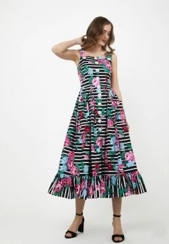 Madam-T Robe De Jour - Schwarz, Rosa