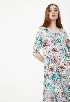 Madam-T Robe De Jour - Grau, Aqua -Madam-T Soldes 2022 cf6798282f2644f1be3c3e723646acaf