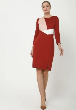 Madam-T LAIMA - Robe Fourreau - Terrakotta, Pfirsich -Madam-T Soldes 2022 cf9f7690b4484e619cf5756287096dba