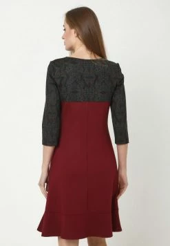 Madam-T Robe De Jour - Weinrot, Grün -Madam-T Soldes 2022 cffdcf0d9e204d9c97b1189472618ef9