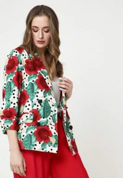 Madam-T SILVANA - Blazer - Weiß, Rot -Madam-T Soldes 2022 d02a324f53d94f6d820e72ef6751558a