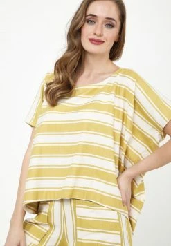 Madam-T SHARON - T-shirt Imprimé - Senf, Weiß -Madam-T Soldes 2022 d032b20528e9450589599ce72d9f3743