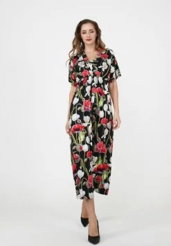 Madam-T LESTRA - Robe De Jour - Schwarz/ Khaki