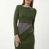 Madam-T DELPH - Robe Fourreau - Khaki Grau