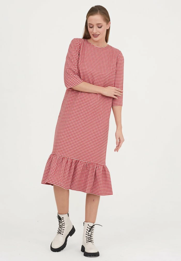 Madam-T FEEKE - Robe De Jour - Grüner Zig Rot 2 Madam-T FEEKE - Robe De Jour - Grüner Zig Rot – Image 2