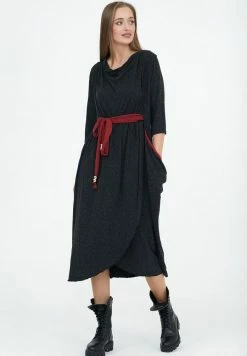 Madam-T DIODORA - Robe De Jour - Black -Madam-T Soldes 2022 d15cefbb79774529837534e950b393cc