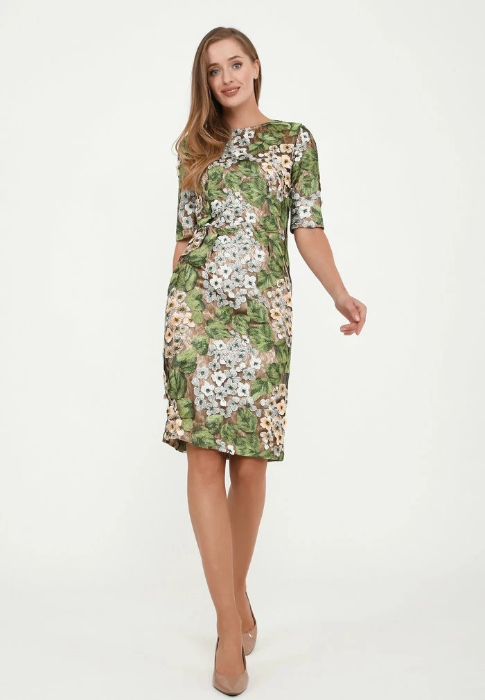 Madam-T TROPICANA - Robe De Soirée - Orange, Grün 1 Madam-T TROPICANA - Robe De Soirée - Orange, Grün