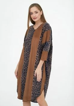 Madam-T ELIA - Robe De Jour - Beige / Blau -Madam-T Soldes 2022 d1b7d2739dd341b4a6a6383394af103c