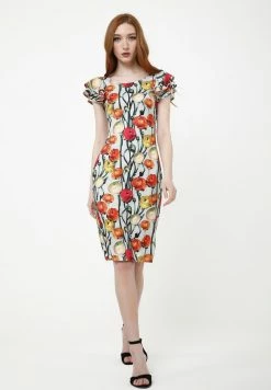 Madam-T Robe De Jour - Hellgrau Rot