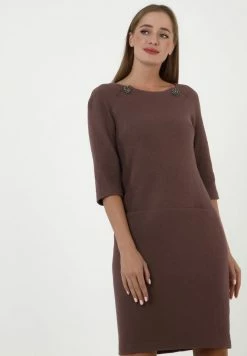 Madam-T FERULE - Robe Fourreau - Hellbraun