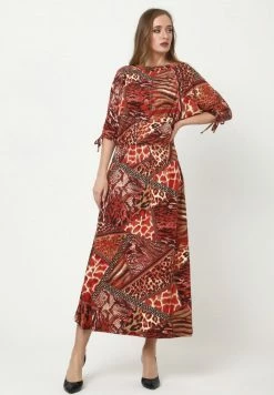 Madam-T VIKARA - Robe Longue - Rot, Schwarz -Madam-T Soldes 2022 d47f257c3e70466aa6e7a758dfd19fd8