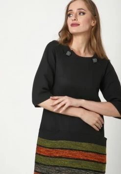 Madam-T Robe De Jour - Schwarz Orange -Madam-T Soldes 2022 d4e1974e3e4e412eacb61244c3d0e7fe