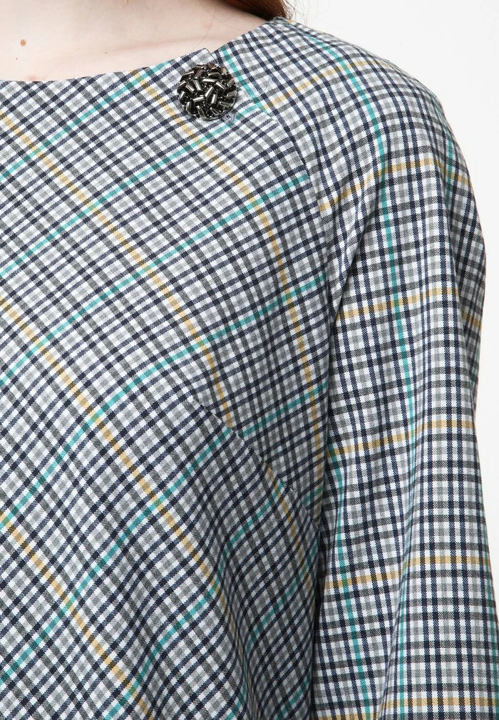 Madam-T FERULE - Robe Fourreau - Grau/ Gelb 6 Madam-T FERULE - Robe Fourreau - Grau/ Gelb – Image 6