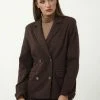 Madam-T SILVANA - Blazer - Beige/burgund