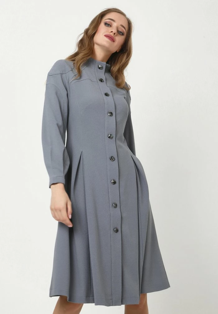 Madam-T LIVARA - Robe Chemise - Lichtgrau 7 Madam-T LIVARA - Robe Chemise - Lichtgrau – Image 7