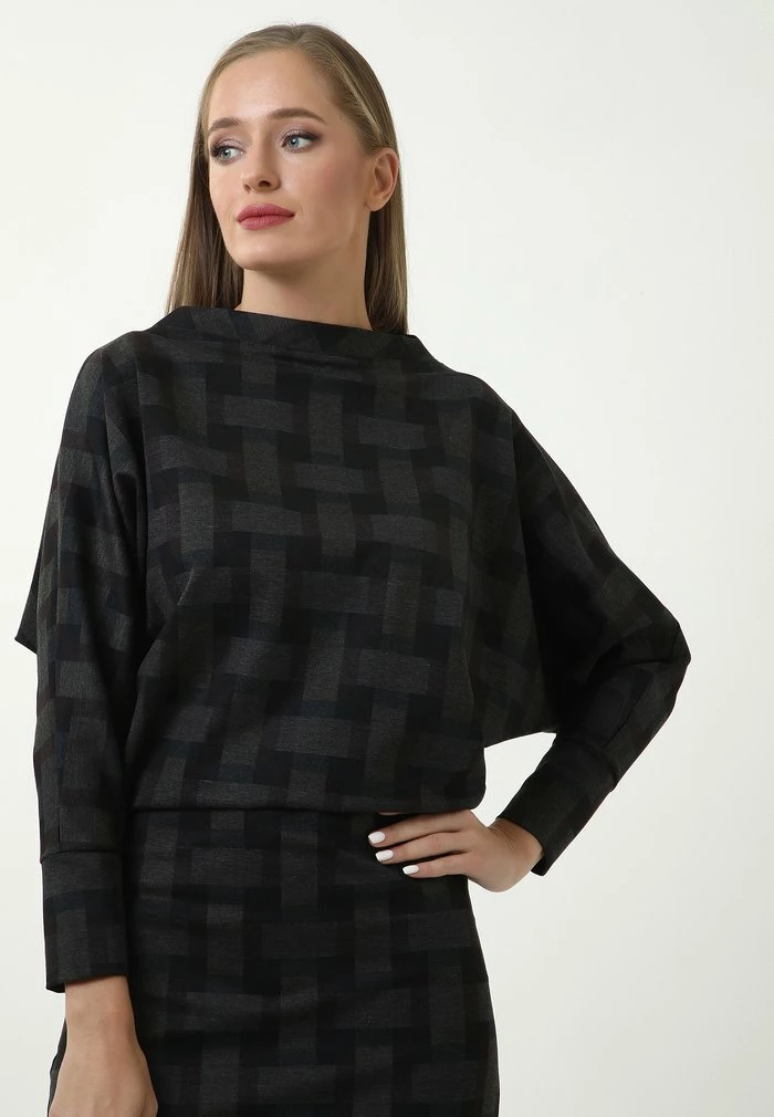 Madam-T GERA - Robe Fourreau - Grau, Weinrot 4 Madam-T GERA - Robe Fourreau - Grau, Weinrot – Image 4