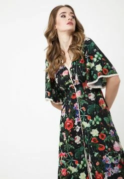 Madam-T ROSA - Robe Longue - Schwarz, Grün -Madam-T Soldes 2022 d5763f274b6e445285ea2882aa06e78d