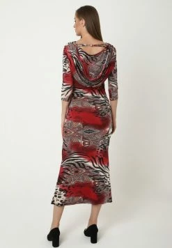 Madam-T ARAGURIA - Robe Fourreau - Rot/beige -Madam-T Soldes 2022 d5ee7afdb79046499e662ddd3a155e23