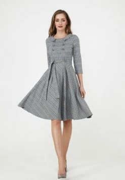 Madam-T Soldes 2022 33 Madam-T VESTA - Robe De Jour - Grau Gelb