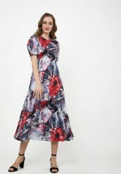 Madam-T MENOLA - Robe De Jour - Dunkelgrau, Burgund