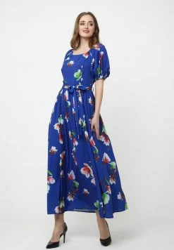 Madam-T KAMEYA - Robe Longue - Indigo/rot -Madam-T Soldes 2022 d68b0370a96549d9a1445026532717e2