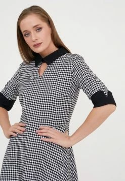 Madam-T LUFINA - Robe De Jour - White/black -Madam-T Soldes 2022 d6ed06ce9e0c4ceda66cdb214f82b6dd