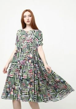 Madam-T ABELYA - Robe De Jour - Hellgrün, Schwarz -Madam-T Soldes 2022 d7269b8cc2064ed1b19f7b693aca8d6a