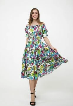 Madam-T Robe De Jour - Weiß Hellblau -Madam-T Soldes 2022 d75ea9a2724a425aaad1471f05397c6a