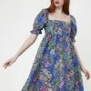 Madam-T Robe De Jour - Kornblume Blau, Rosa