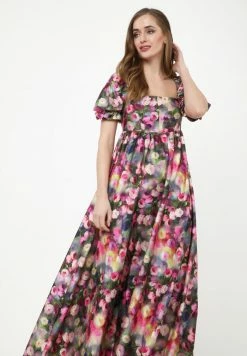 Madam-T AMORESSA - Robe Longue - Grau, Rosa -Madam-T Soldes 2022 d783128b466843529d0a1a627ef06413