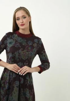 Madam-T SAMBRA - Robe De Jour - Wein Rot, Grün -Madam-T Soldes 2022 d7cb852de3774e2891339fb5a1ae802b