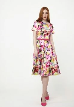 Madam-T Robe De Jour - Gelb, Lila