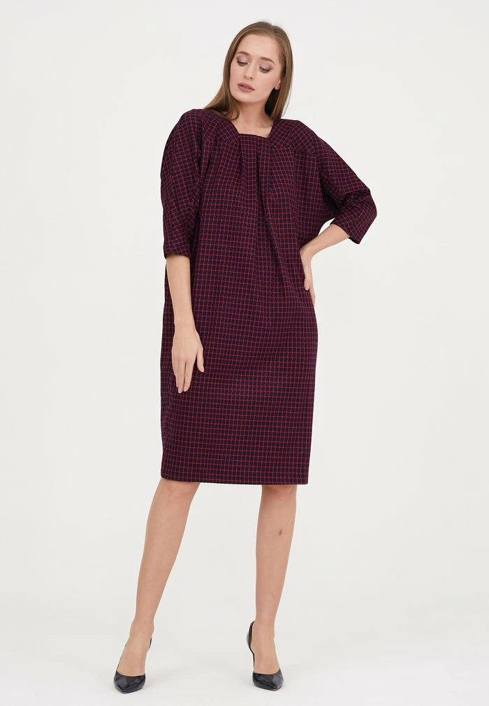 Madam-T VIKANA - Robe De Jour - Blau Rot 2 Madam-T VIKANA - Robe De Jour - Blau Rot – Image 2