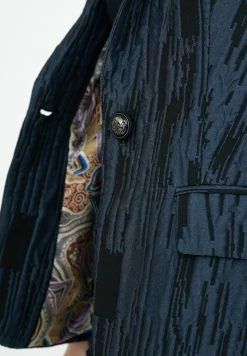 Madam-T MANA - Blazer - Black / Blue -Madam-T Soldes 2022 d8ad79051a084fdbb44cc8eb35ea7f66