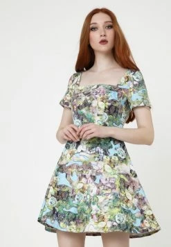 Madam-T Agava - Robe De Jour - Hellblau, Grün