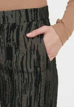 Madam-T ROZALIA - Pantalon Classique - Black/khaki -Madam-T Soldes 2022 d953d4693d514e95bb21a293c6cdd38e