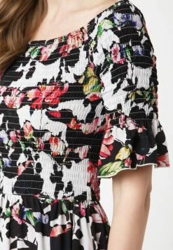 Madam-T Robe Longue - Weiß/schwarz -Madam-T Soldes 2022 d9b1be7b25e943e29a90a98ea5231957