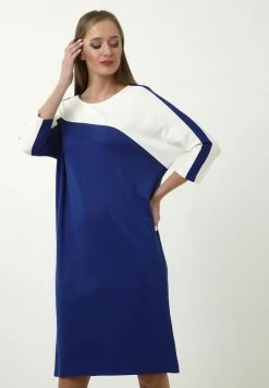 Madam-T ANABELLA - Robe De Jour - Indigo/weiß -Madam-T Soldes 2022 daacac47ada143198fa74c463e80d3f9