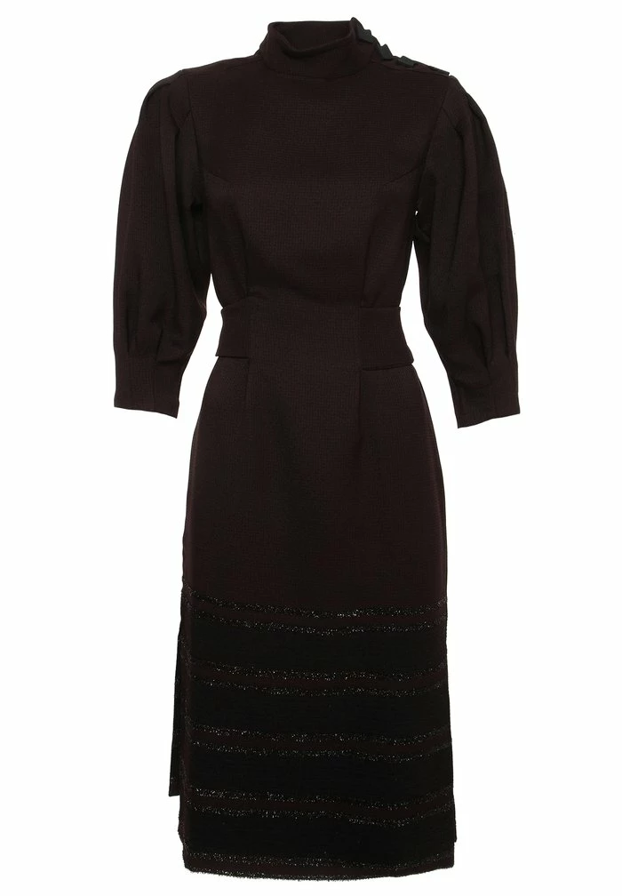 Madam-T MARENA - Robe Fourreau - Pflaume Schwarz 7 Madam-T MARENA - Robe Fourreau - Pflaume Schwarz – Image 7