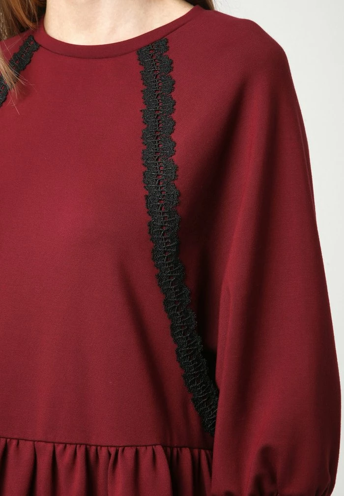 Madam-T ADAMASA - Robe En Jersey - Weinrot 7 Madam-T ADAMASA - Robe En Jersey - Weinrot – Image 7