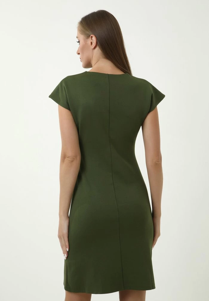 Madam-T CHORUMA - Robe Fourreau - Khakifarben 3 Madam-T CHORUMA - Robe Fourreau - Khakifarben – Image 3