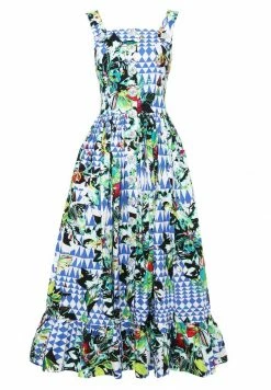 Madam-T Robe De Jour - Weiß, Kornblumenblau -Madam-T Soldes 2022 dc4bdd4e92c04f9d86bd794256153af1