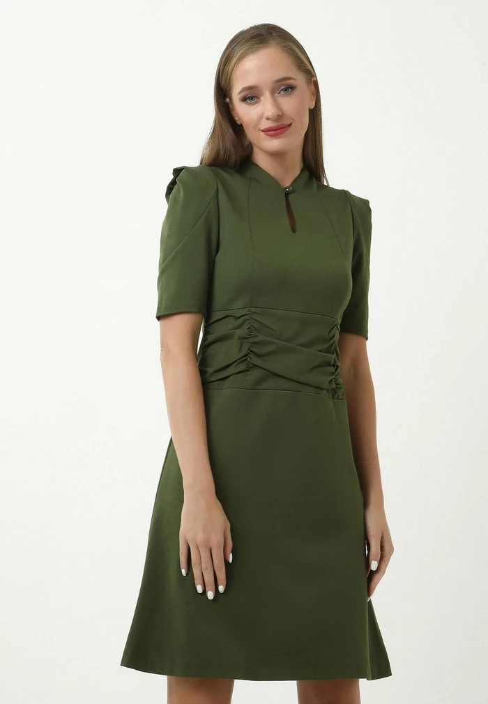 Madam-T BRENTA - Robe Fourreau - Khakifarben 1 Madam-T BRENTA - Robe Fourreau - Khakifarben