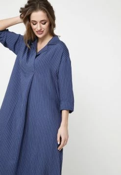 Madam-T CLARICE - Robe Longue - Blau/weiß -Madam-T Soldes 2022 dca4faea01614154a9a2221019c0f7b8