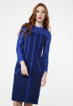 Madam-T BAKURA - Robe Fourreau - Indigo