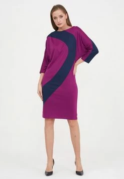 Madam-T SADET - Robe Fourreau - Lilla Gold Blau