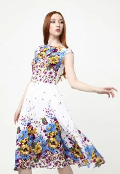 Madam-T Robe De Jour - Weiß Hellblau