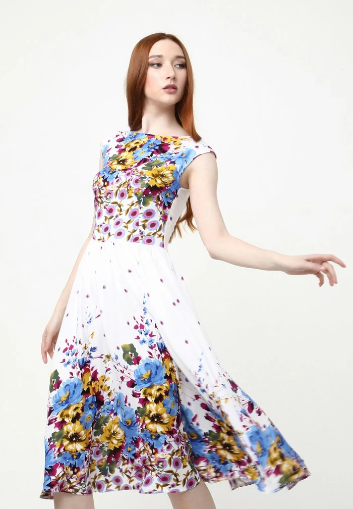 Madam-T Robe De Jour - Weiß Hellblau 1 Madam-T Robe De Jour - Weiß Hellblau